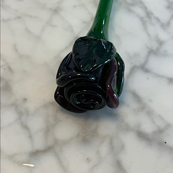 Vintage Glass Flower Stems Green, Purple, Mauve - Picture 6 of 10